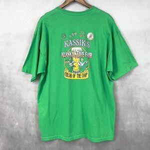 Kassiks Brew Stop Kenai Alaska State Fair 2010 Cream Coop Gildan XL T-Shirt Beer